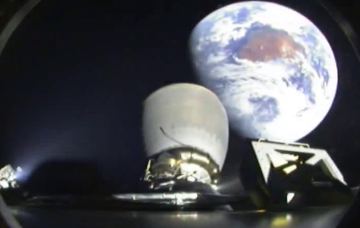View of Earth from 2nd stage during the DSCOVR mission